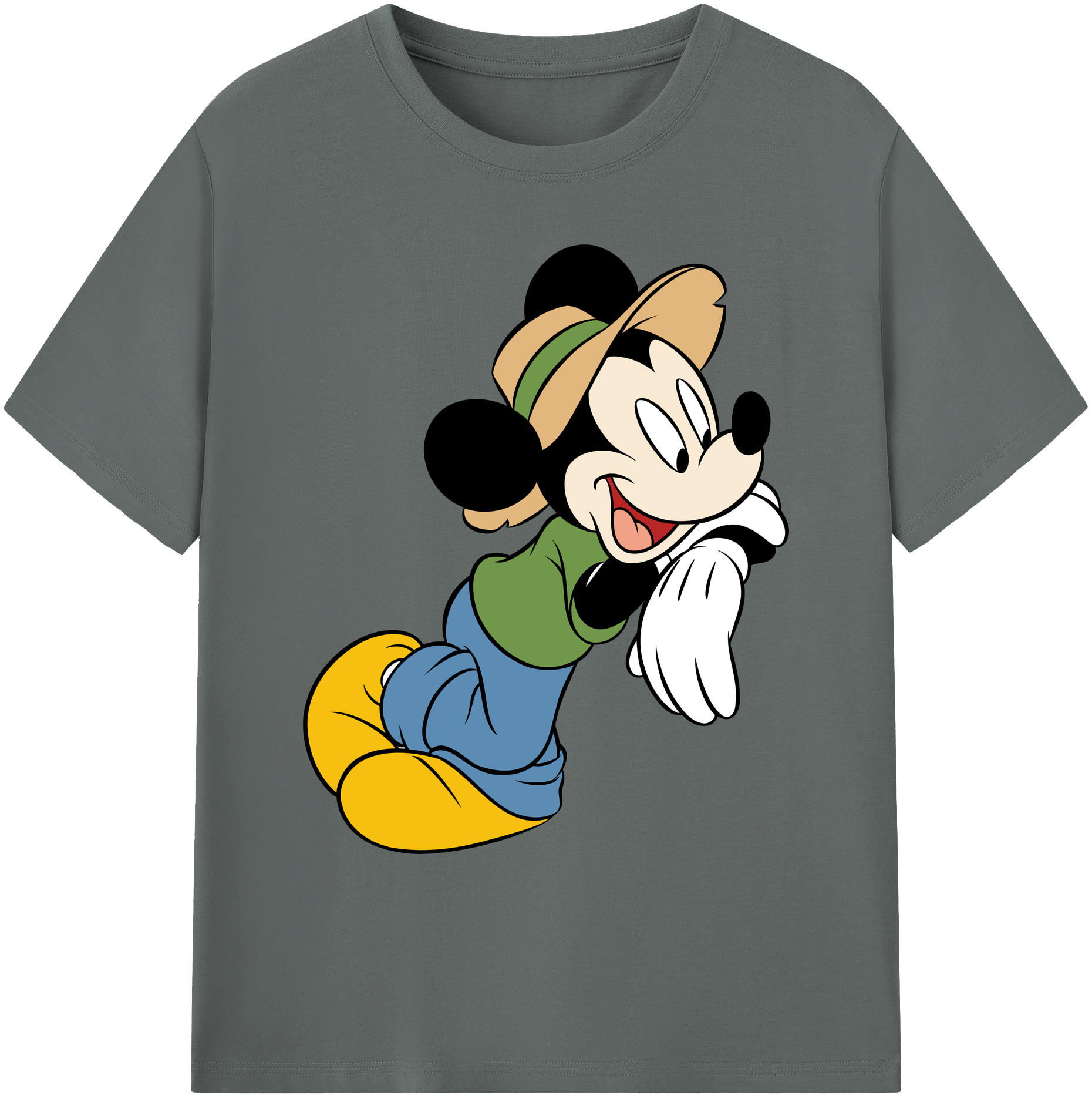 ミッキーマウス Mickey Mouse 綿100％ メンズ半袖Tシャツ｜肌触りやわらか＆通気性
